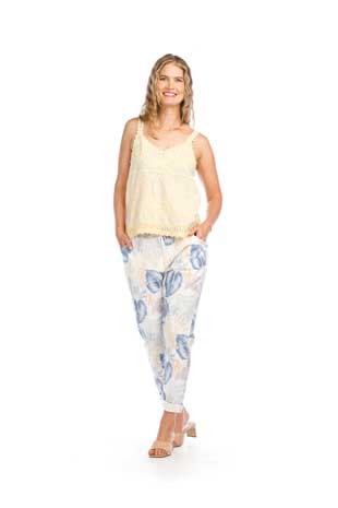PP-16817 - FLORAL CRINKLE JOGGERS WITH DRAWSTRING WAIST - Colors: AS SHOWN - Available Sizes:XS-XXL - Catalog Page:67 